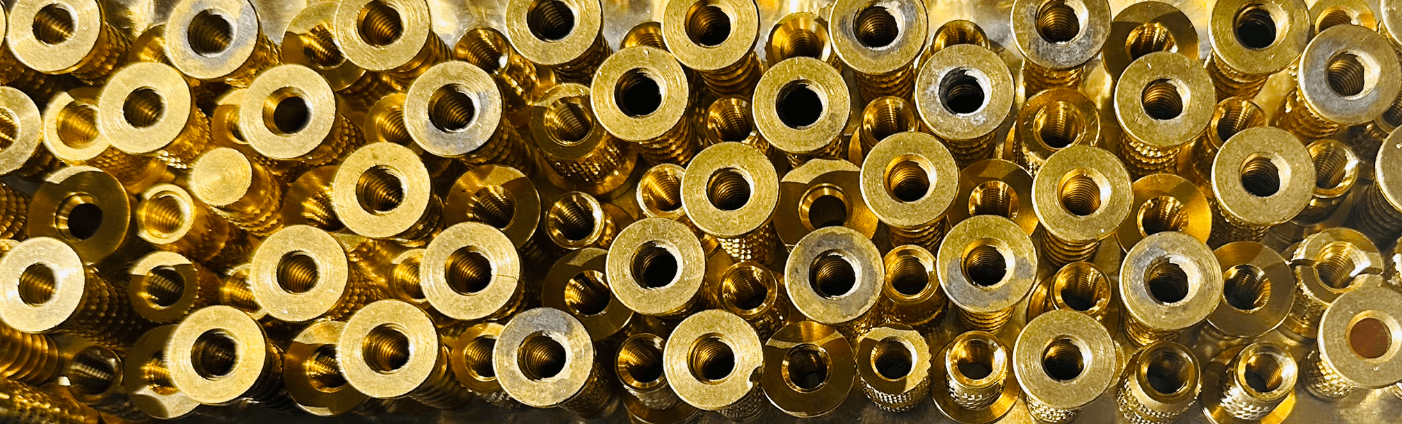 Brass Inserts arranged artistically